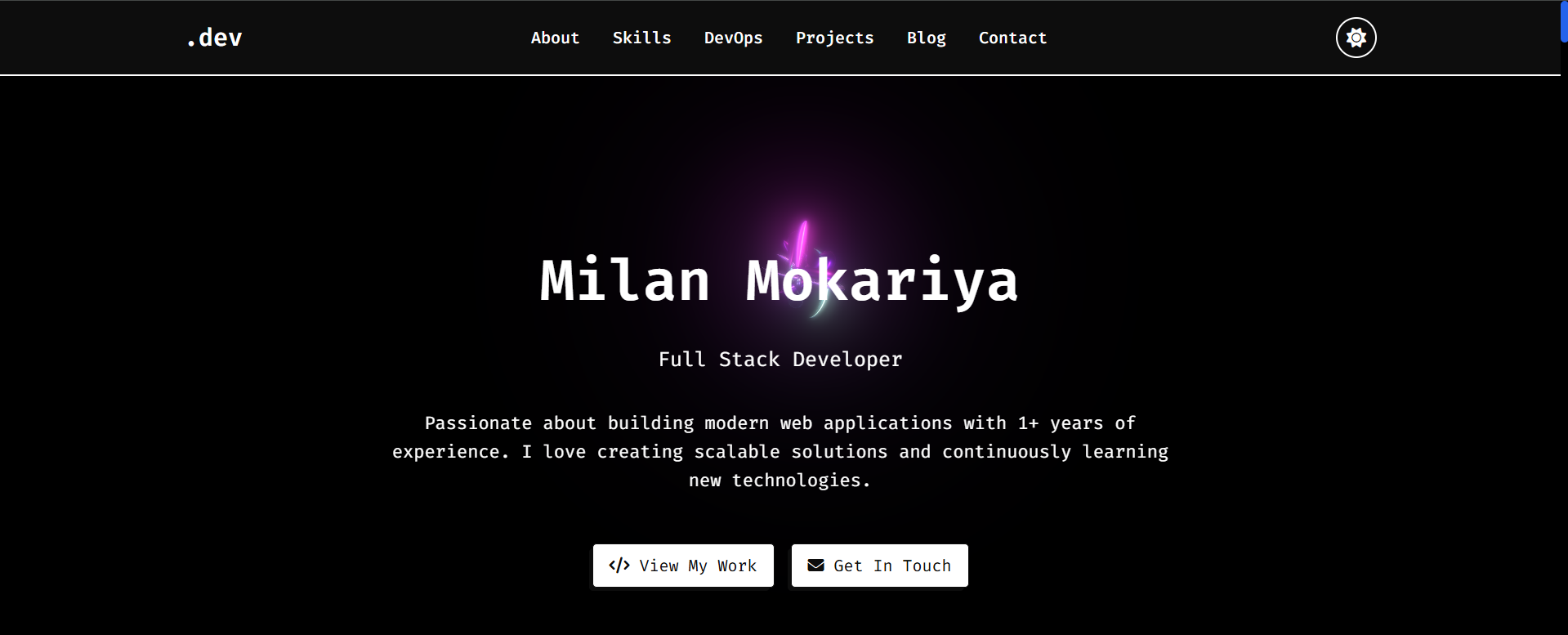 Portfolio Website Screenshot